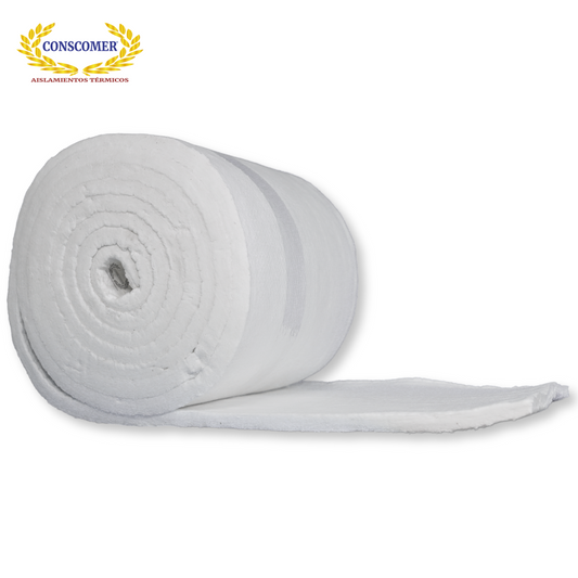 Fibra ceramica de 1" pulg. 8lbs hasta 1260°C conscomer
