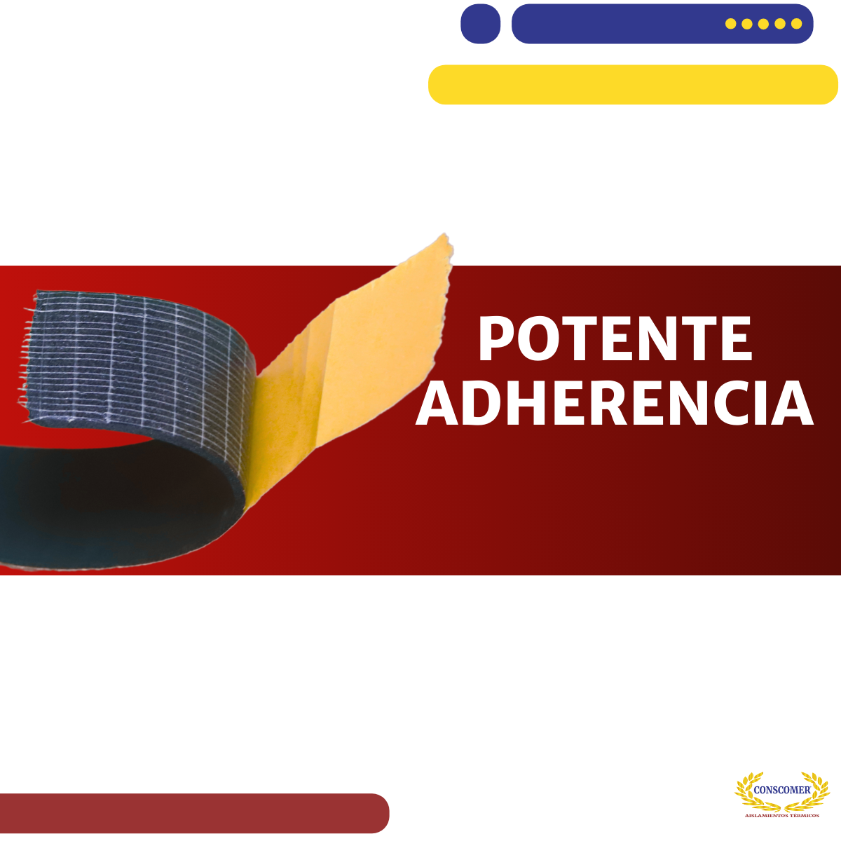 Cinta Autoadhesiva Cinta Autoadhesiva INSUL-TAPE, 1/8" X 2" X 30' conscomer