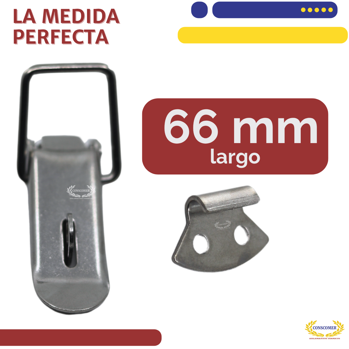 Broche de acero inox. 304 de 66mm de largo LANAMINERAL