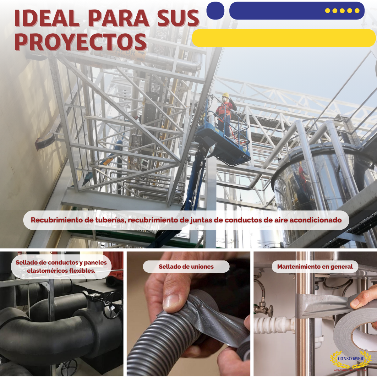 Cinta Para Ducto K-Flex DT-6 56 metros Duc Tape Adhesivo Alta Resistencia Gris Conscomer