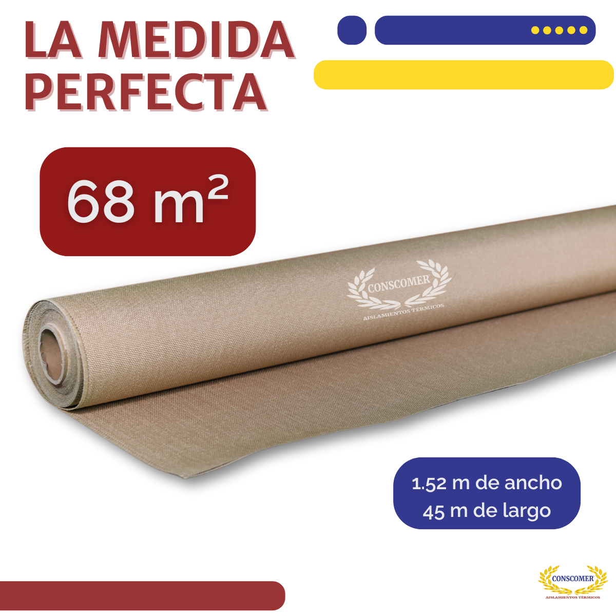 Tela de Vermiculita 68 m² Para Aislamiento conscomer