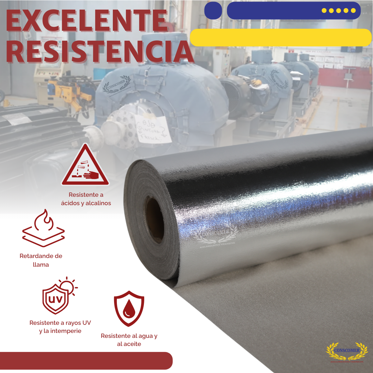 TELA ALUMINIZADA 1 METRO Conscomer