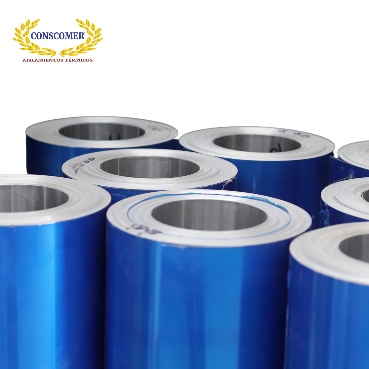 Lamina de aluminio CAL. 26 3003 H14 con vinil, 91 cm de ancho conscomer