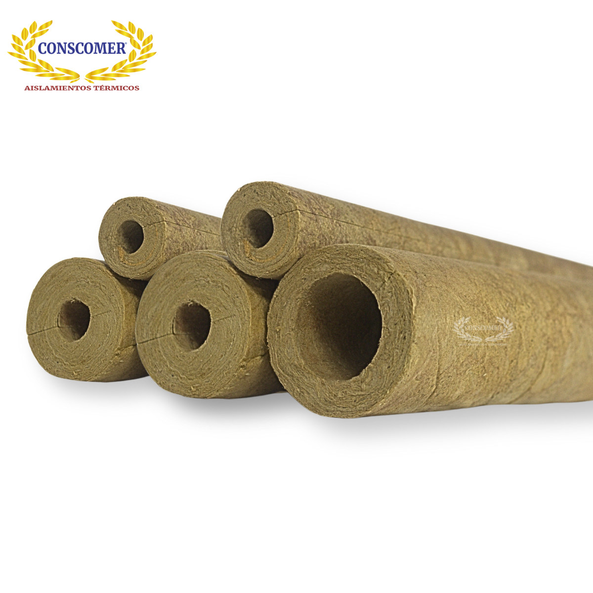 3 1/2 x 1  Preformado de lana mineral, 1 mt de largo conscomer