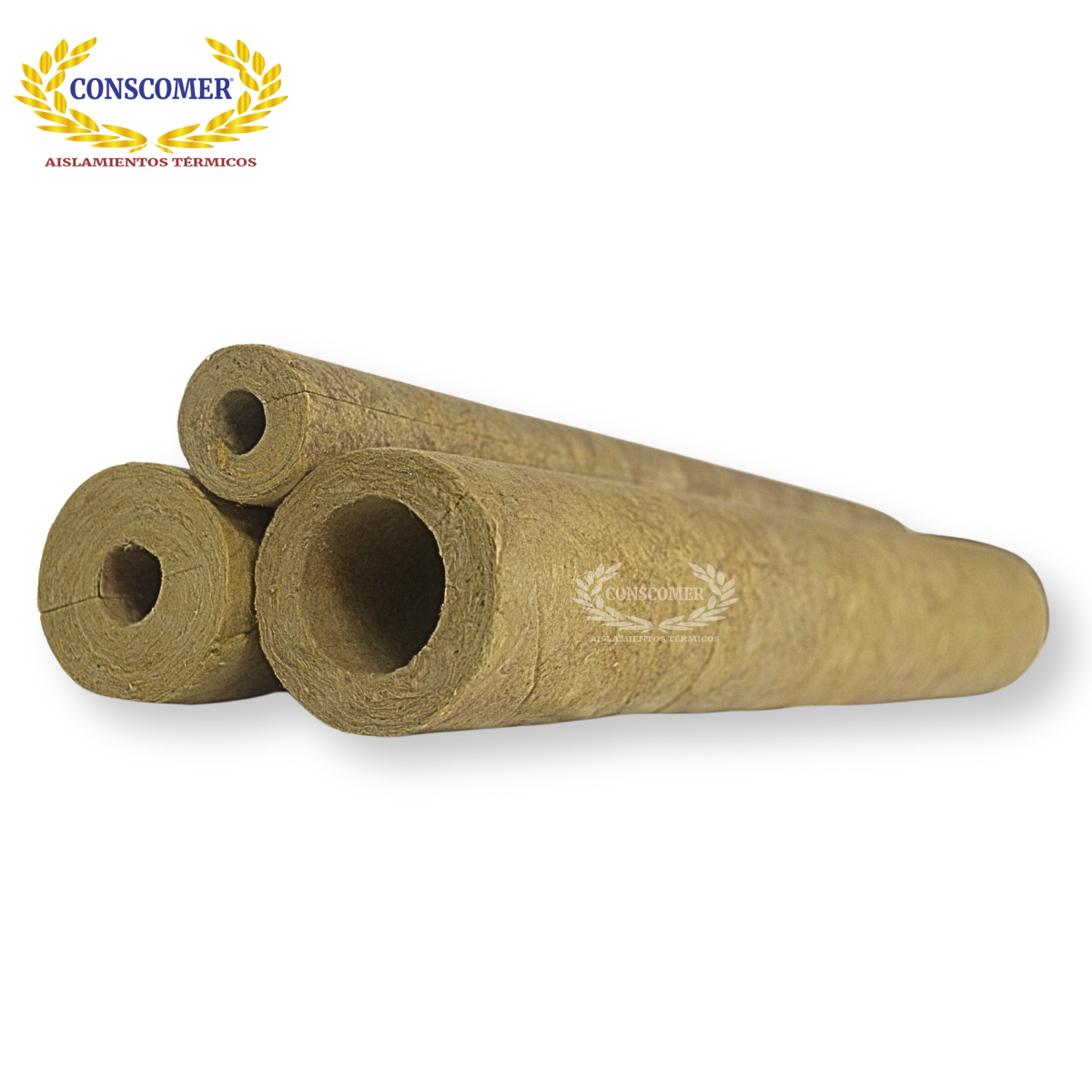 2 x 2   Preformado de lana mineral, 1 mt de largo conscomer