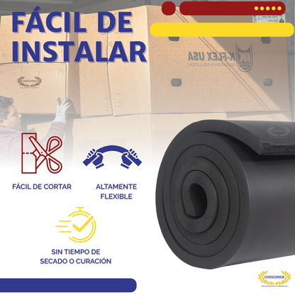 Aislante Elastómero K-FLEX 2 Pulgadas x 1.20 m x 4.57 m conscomer