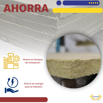 Placa de lana mineral 2 pulgadas 4 lbs ahorro energético y aislamiento térmico industrial