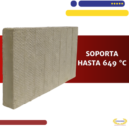 Placa de lana mineral 4 pulgadas 8 lbs soporta hasta 649 grados para aislamiento industrial