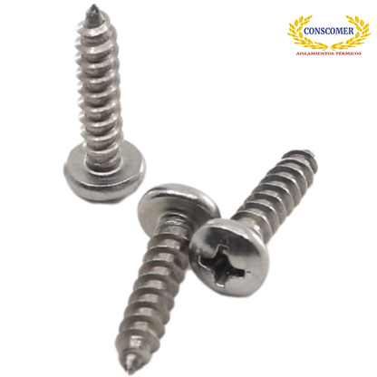 Pija de acero inox. de #8 x 3/4 conscomer