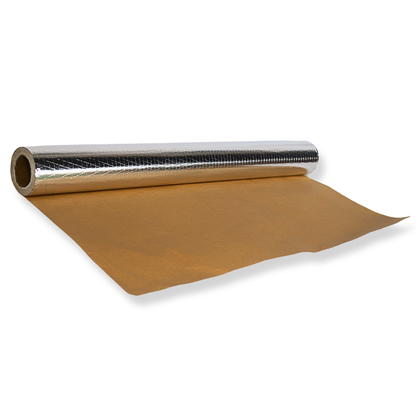 Papel Aluminio Kraft (FSK) de 1m ancho x 100m largo conscomer