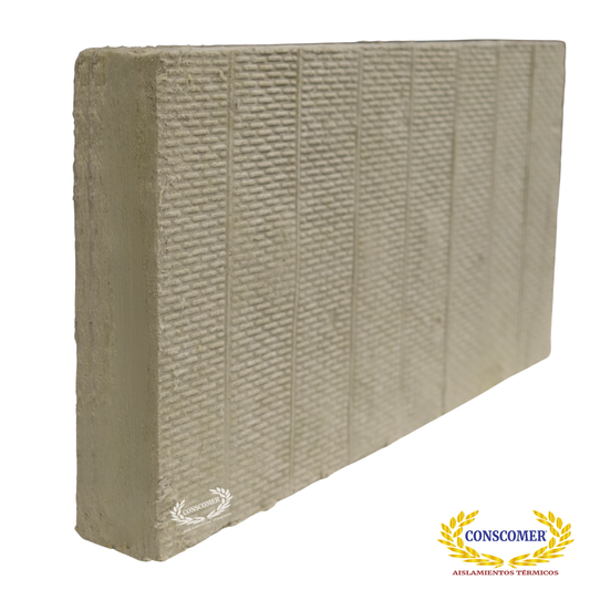 Placa de Lana Mineral 6" en 8lbs de densidad conscomer