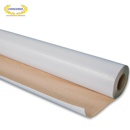 Papel Kraft Asj Reforzado Aislante Reforzado Rollo De 100 M Blanco Conscomer