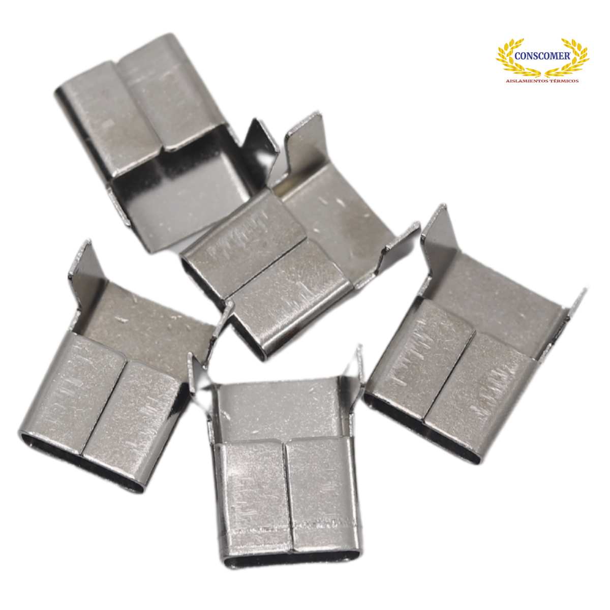 Sellos de ala de acero inoxidable 304 de 1/2 cal. 24 conscomer
