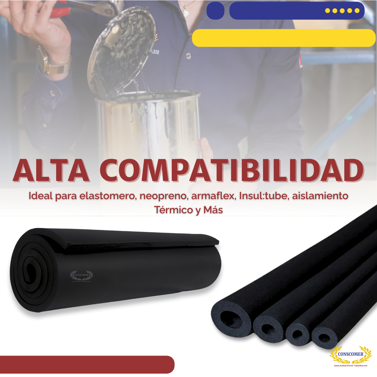 Adhesivo 1700N 1 Galón (4 L) color: negro conscomer