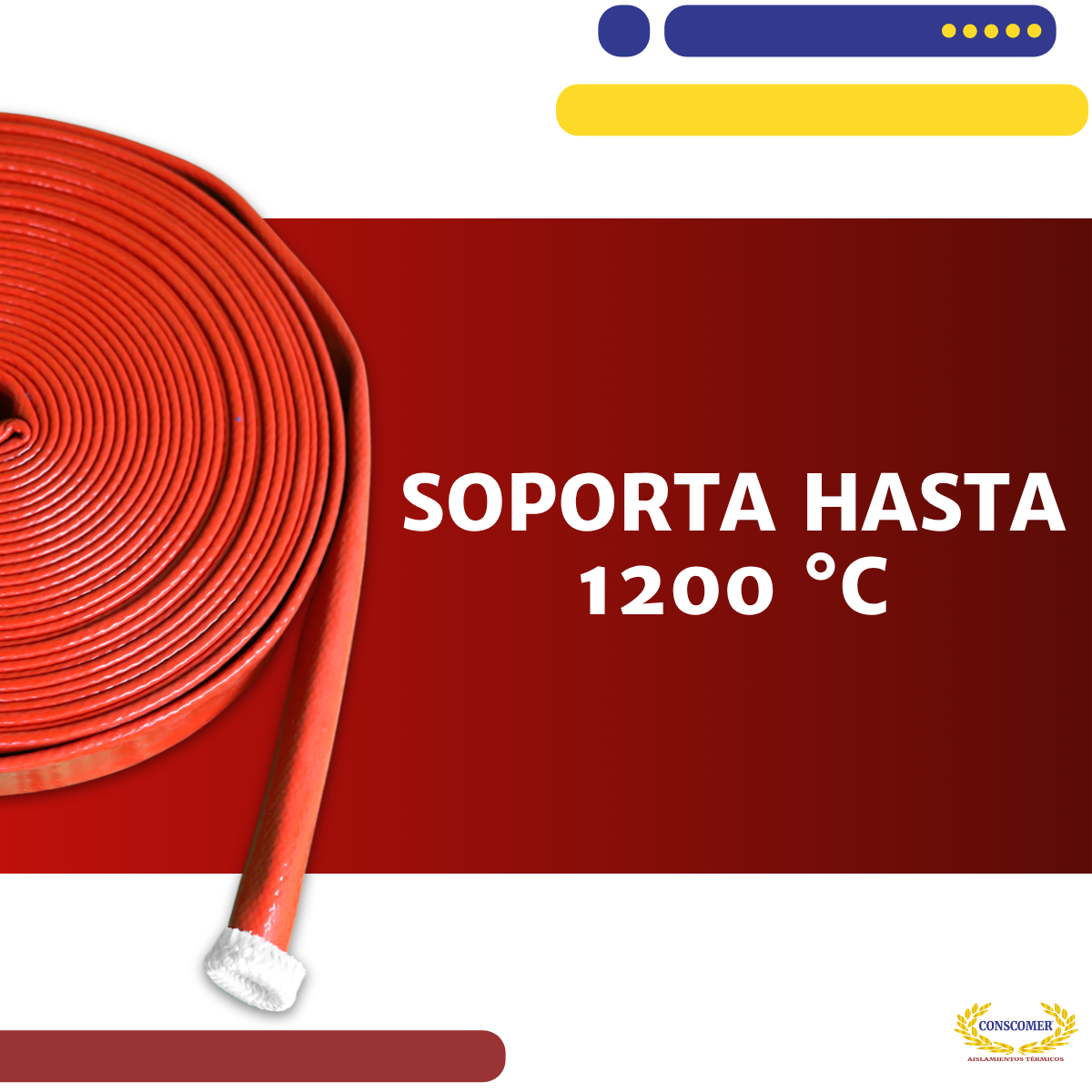 Cubre Manguera de 1 1/2  rollo de 20 mts conscomer
