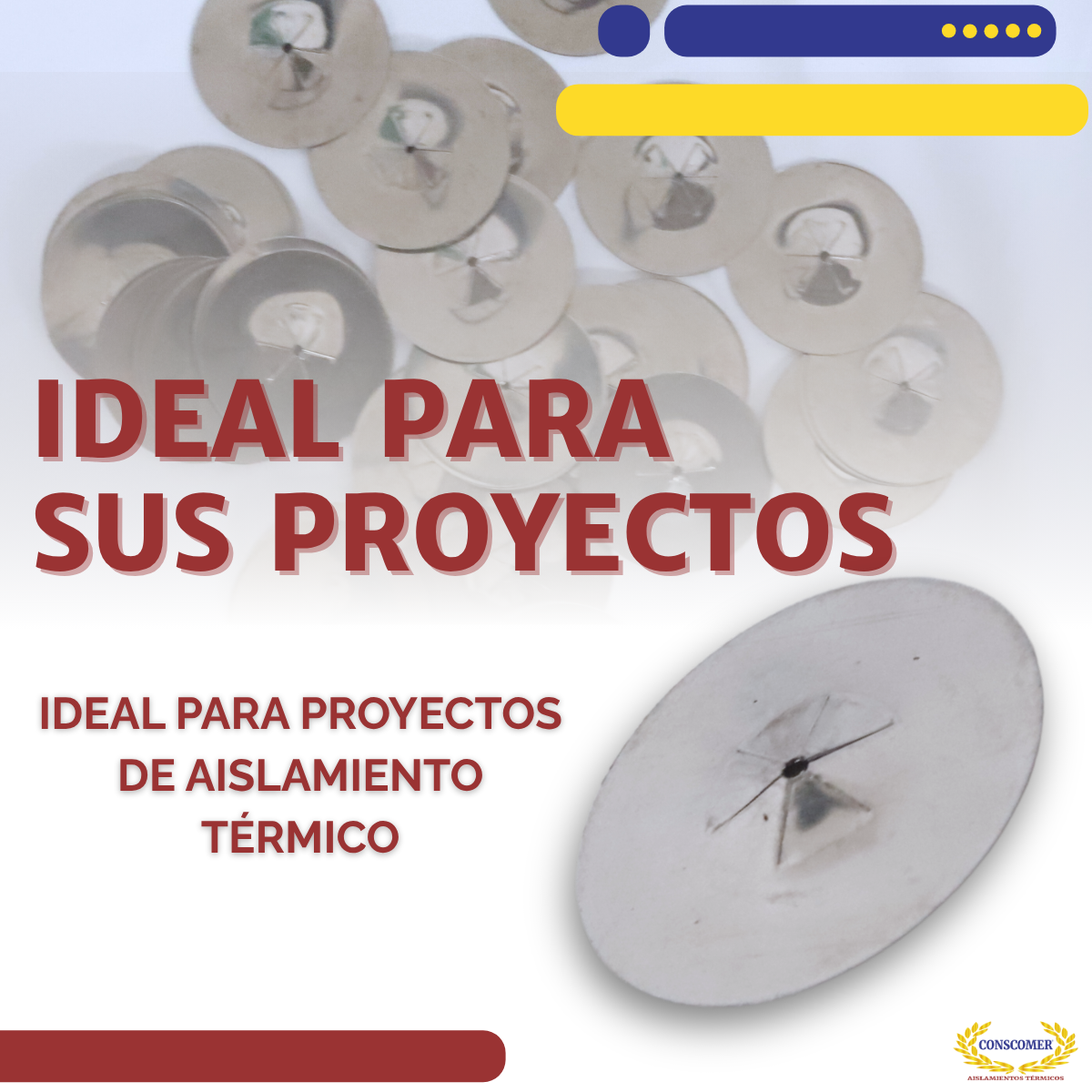 Arandela Redonda para Clavo 1 1/2" Acero Inoxidable Conscomer
