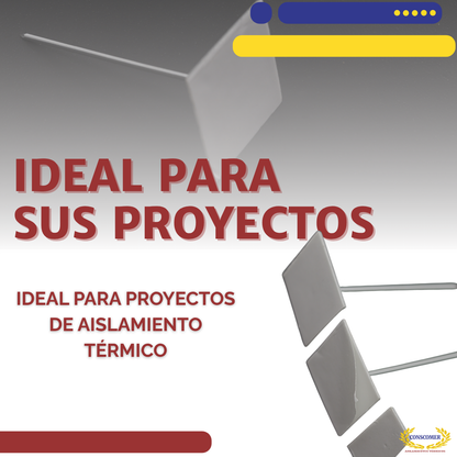 accesorio para aislamiento térmico con arandela cuadrada