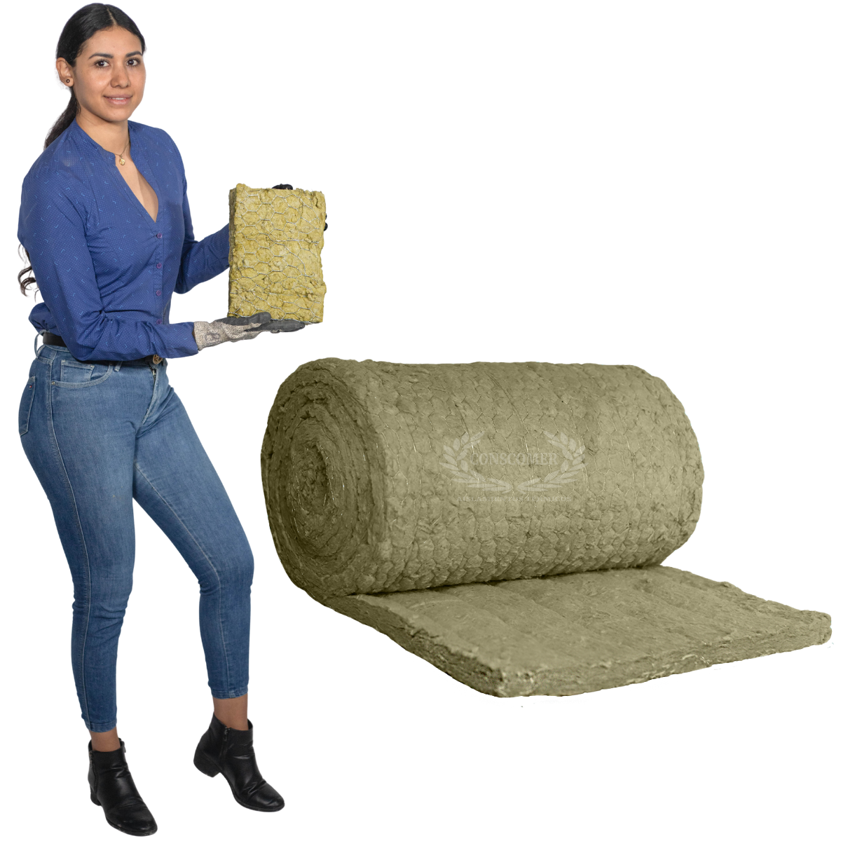 Colcha de 1"lana de roca pespunteada Conscomer