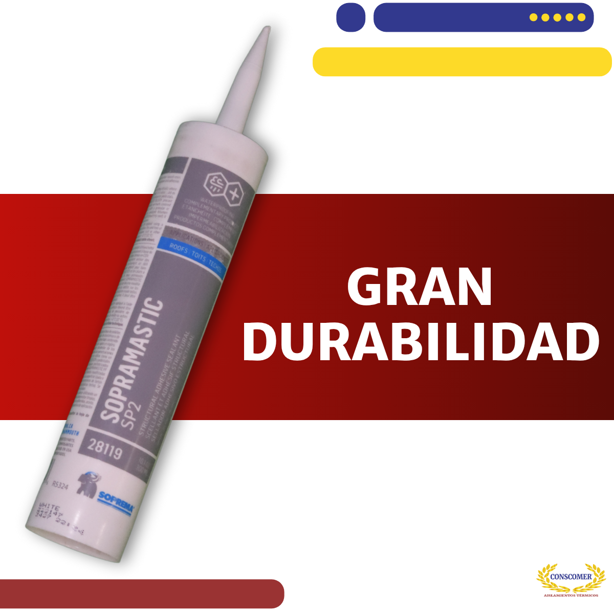 ADHESIVO SELLADOR CONCENTRADO COLOR BLANCO Conscomer