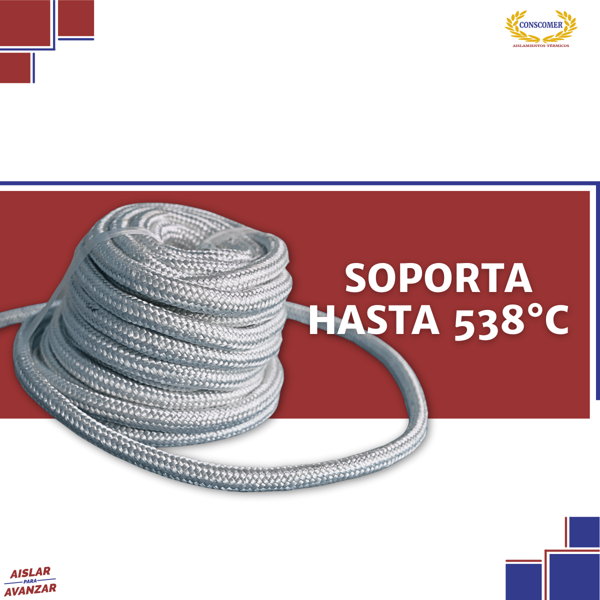 Cordon de fibra de vidrio de 3/4  x 20m conscomer