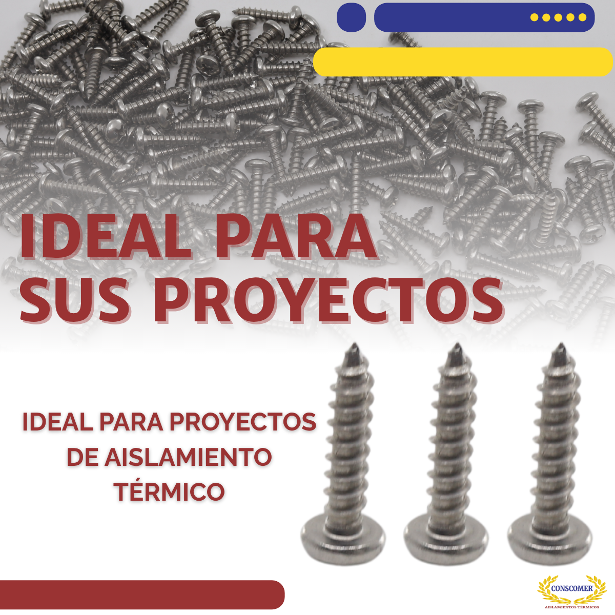Pija de acero inox. de #8 x 3/4" Conscomer