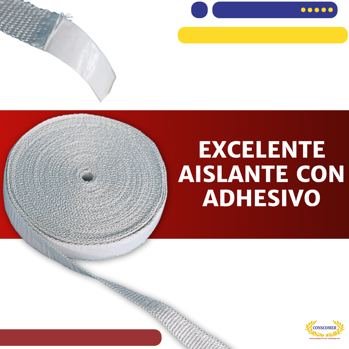 Cinta Térmica 2 Pulg. x 30 metros Con Adhesivo Conscomer