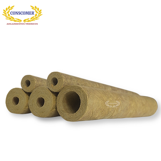 1/2 x 2  Preformado de lana mineral, 1 mt de largo conscomer