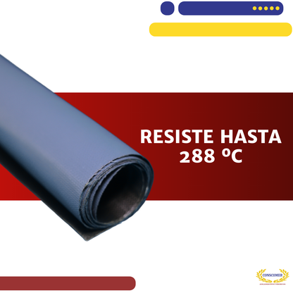 Rollo de tela de fibra de vidrio con teflón una cara para aislamiento térmico industrial