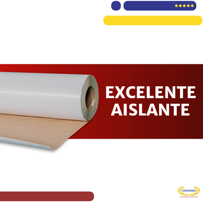 Papel Aluminio Kraft (ASJ) Blanco de 1.20m ancho x 100m largo conscomer