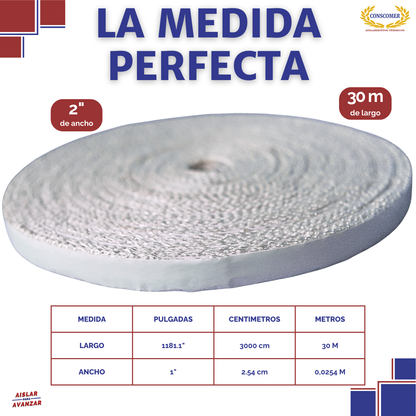 rollo de cinta de fibra cerámica industrial