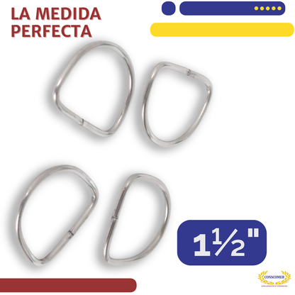 Anillo D de Acero Inoxidable de 1 1/2 conscomer
