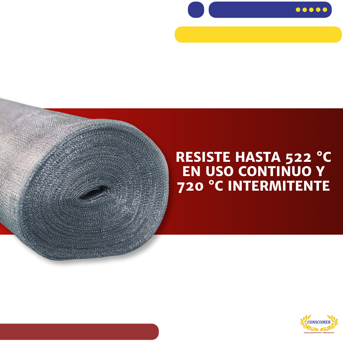 Malla tejida doble cara de acero inoxidable 304 1.06 X 30 MTSMARCA GLT conscomer