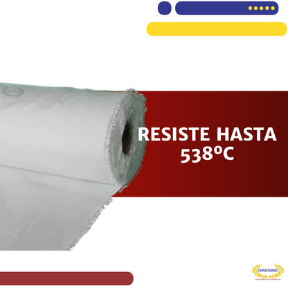 Rollo de tela de fibra de vidrio natural hasta 538 °C para aislamiento térmico
