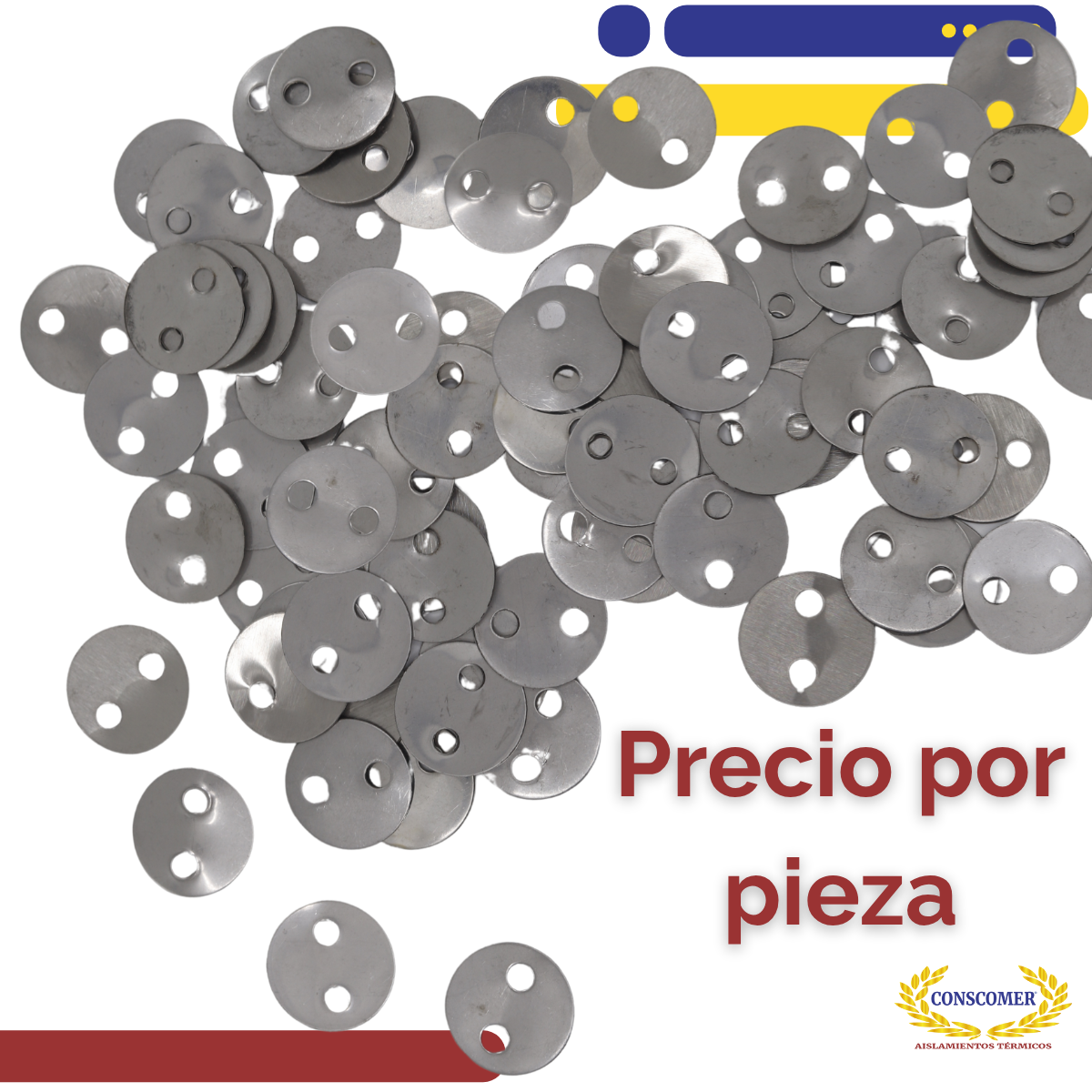 ARANDELA DE ACERO INOXIDABLE DE DOBLE ORIFICIO Conscomer