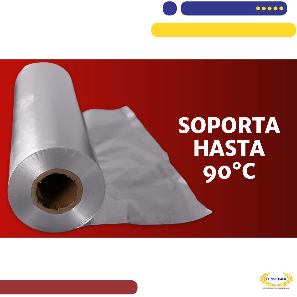ALUMINIO FOIL 1050-0 DE 0.0004"X 61 CMTS DE ANCHO Conscomer