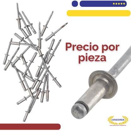 Remaches de acero 3/16 x 6/16 conscomer