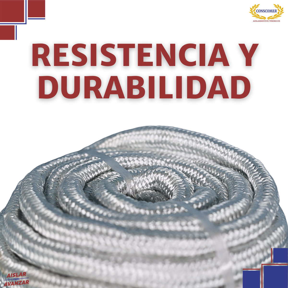 Cordon de fibra de vidrio de 1  x 20m conscomer