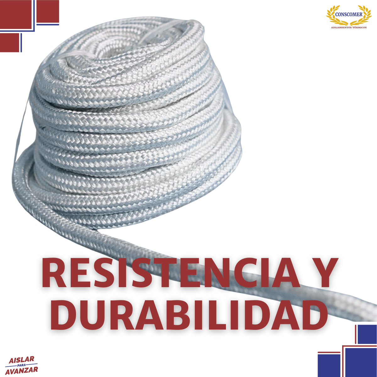Cordon de fibra de vidrio de 3/4  x 20m conscomer
