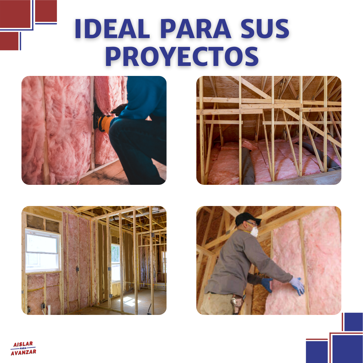 Rollo de Fibra de Vidrio Tipo Aislahogar R8 0.61 m x 15.24 m x 2 1/2” conscomer