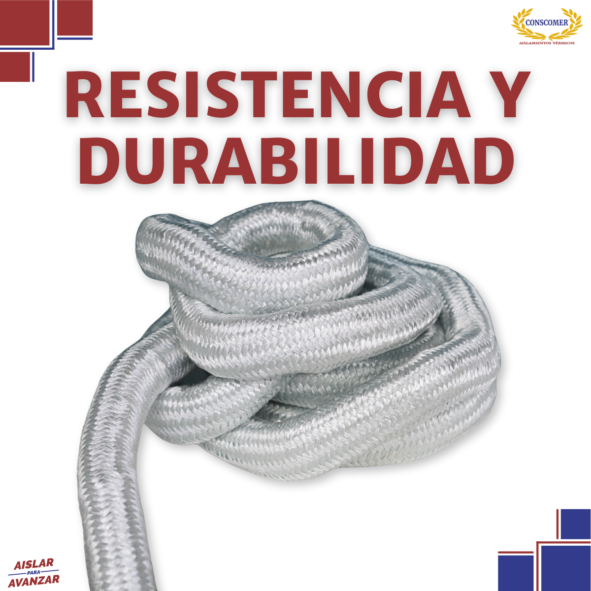 Cordón de fibra de vidrio 3 pulg. x 10m conscomer