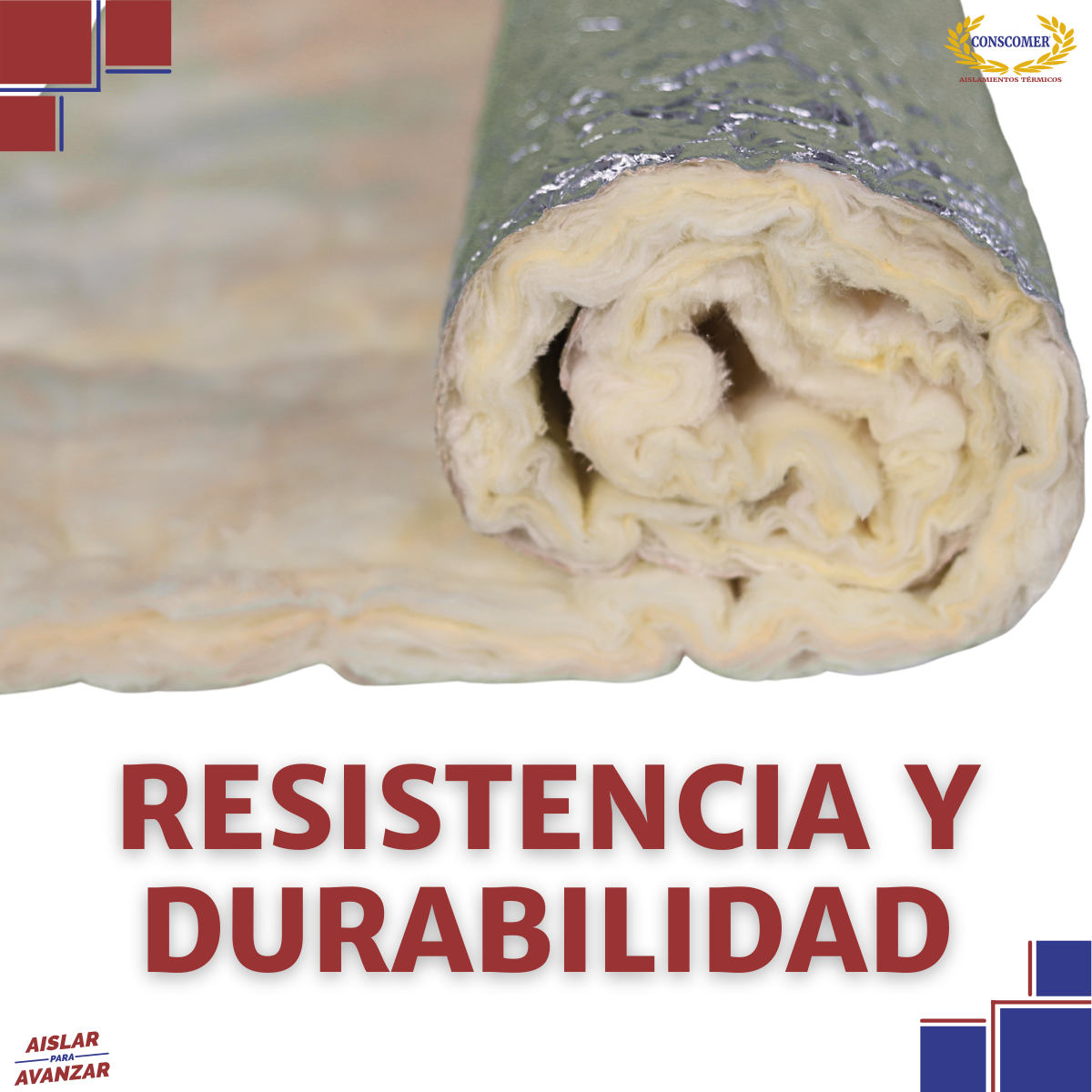 Aislante Térmico Fibra de Vidrio 1 Pulgada Aluminio RF-3100 15.2 m conscomer