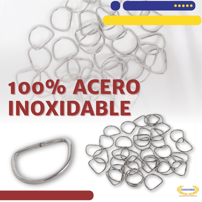 Anillo D de Acero Inoxidable de 1 1/2 conscomer
