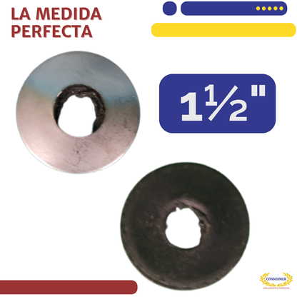 arandela inoxidable con sello de neopreno