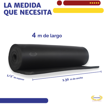 Aislante Elastómero K-FLEX 1/2 Pulgada x 1.30 m x 4 m