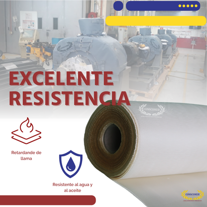 Tela de fibra de vidrio Silice 1m X 50mts Color Blanco conscomer