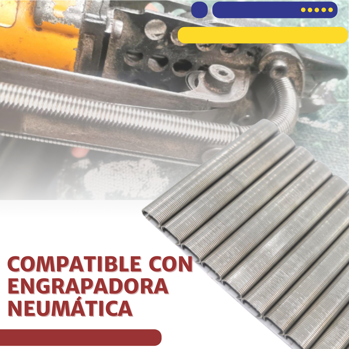 Grapas anillada en C de acero inoxidable 1/2 pulg. (10,000 pzas x caja) conscomer