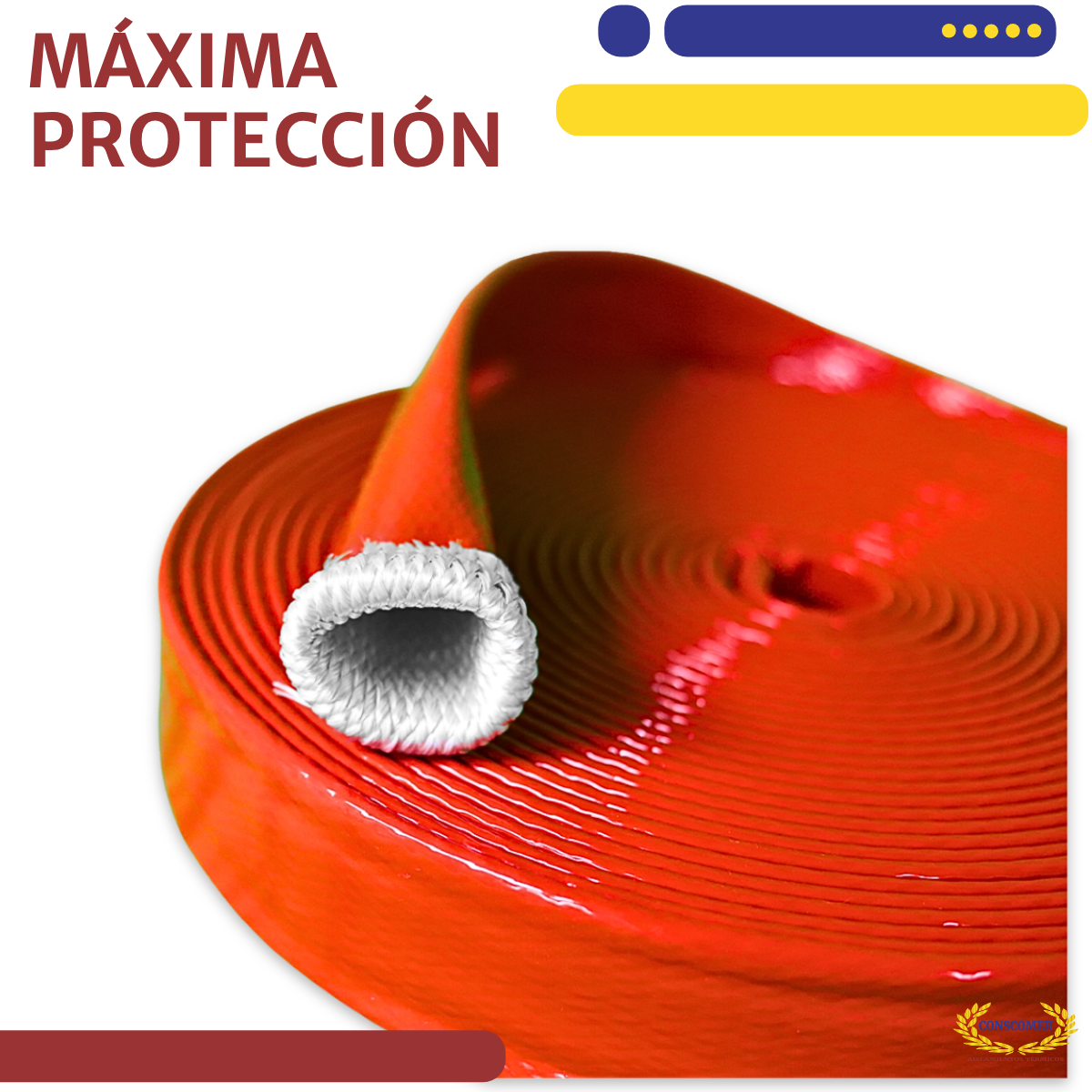 Cubre Manguera de 1 1/2  rollo de 20 mts conscomer