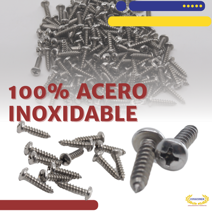 Pija de acero inox. de #8 x 3/4 conscomer