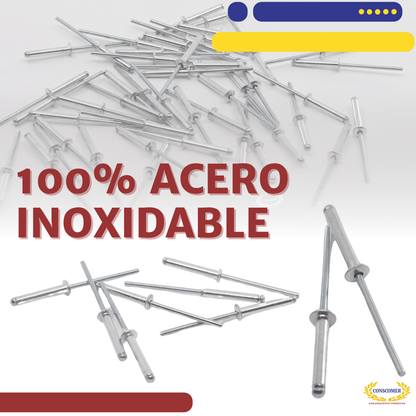 Remaches de acero 1/8 x 3/4 conscomer