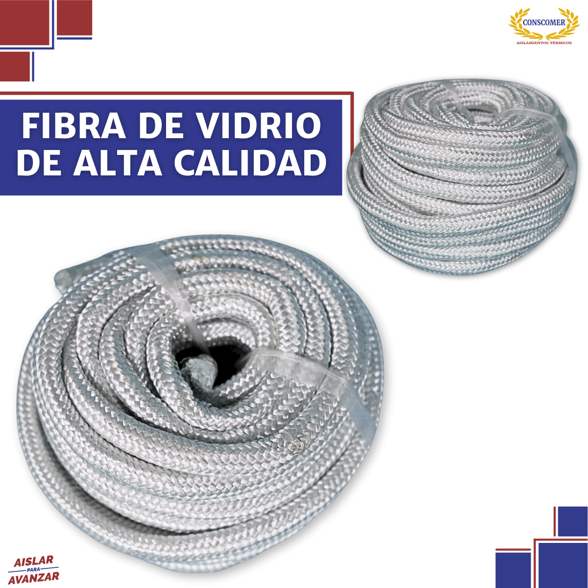 Cordon de fibra de vidrio de 3/4  x 20m conscomer